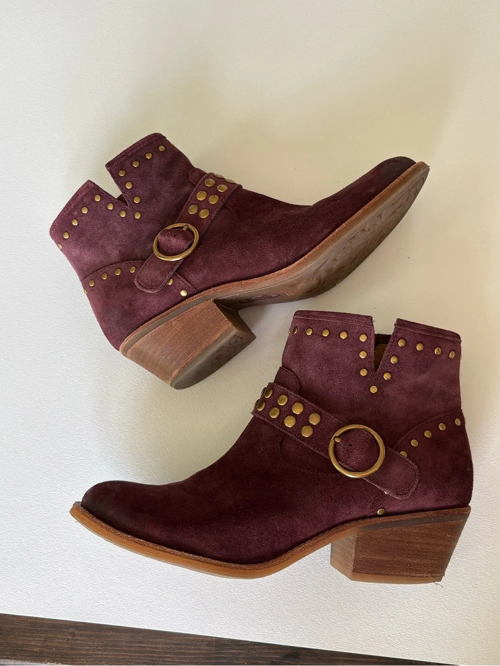 Sofft Allene II Boots Booties in Rustic Red Western Fesitval Concert Size 8